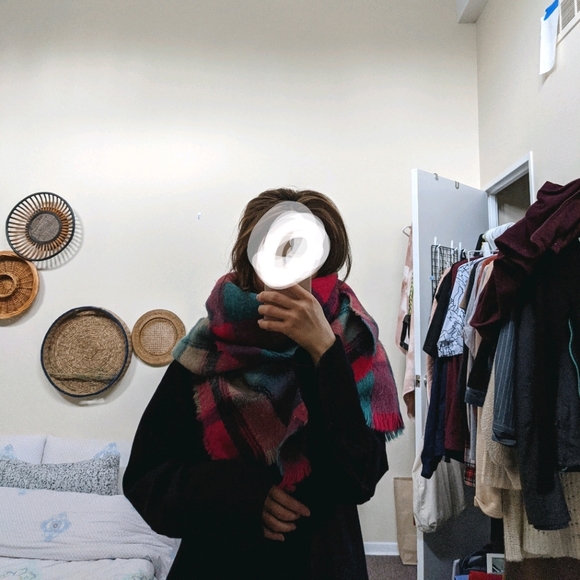 Plaid blanket scarf - Picture 4 of 4